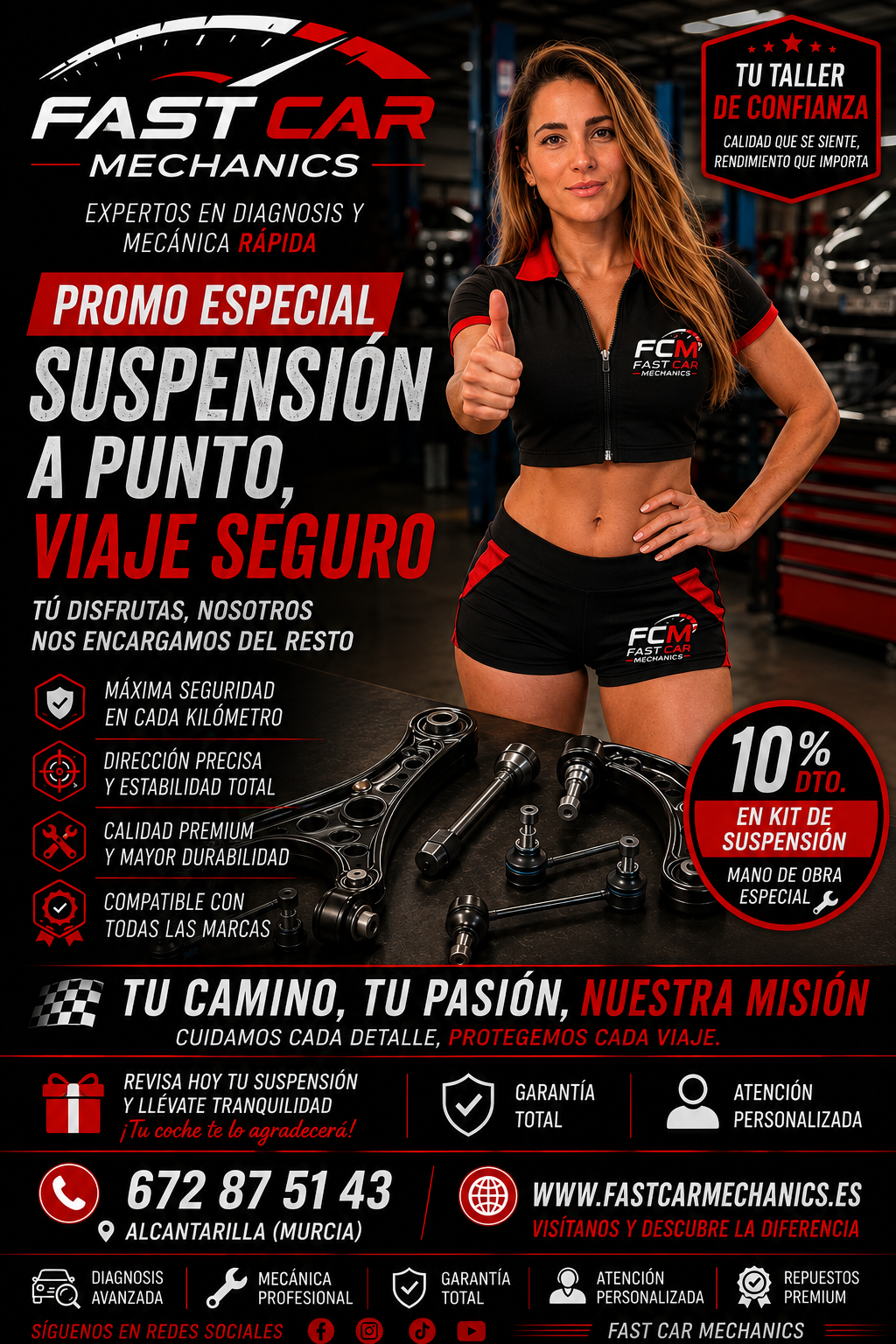 Promoción de suspensión Fast Car Mechanics